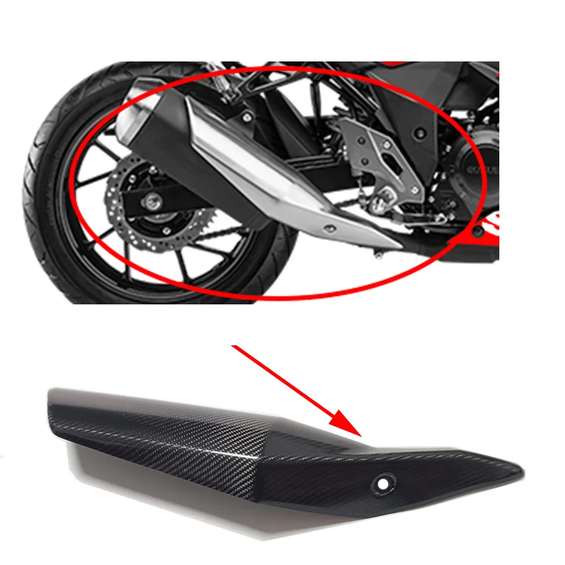 

For Suzuki GSX250R Exhaust Pipe Heat Shields Real Carbon Fiber Anti-scald Shell Guards Replace Directly