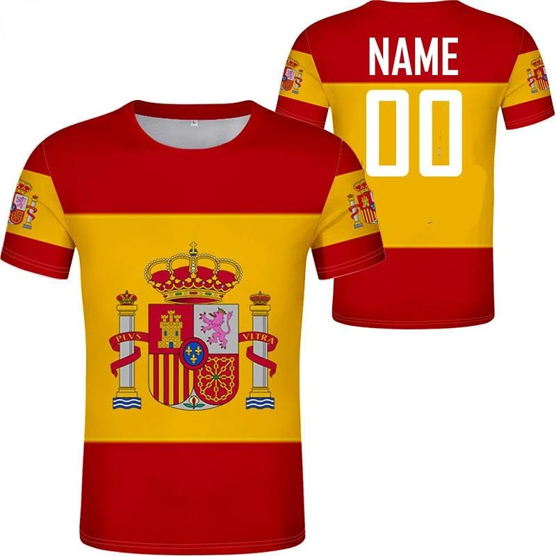 

New T-Shirt Spain National Emblem Flag 3D Printed Streetwear CCCP Men Women Fashion CrewNeck T Shirt Harajuku Tees Tops Clothing