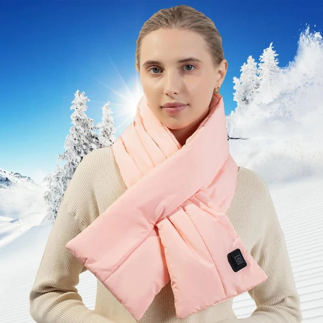 Heated Scarf Outdoor Electric Heating Scarf Heating Pads Winter Warm Heated  Shawl Neck Brace USB Rechargeable Neck Warmer - AliExpress