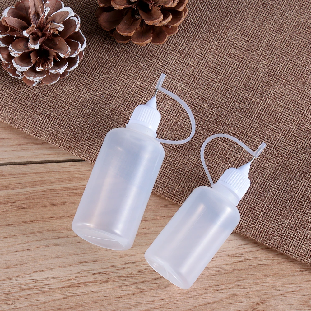 Plastic Squeezable Tip Applicator Bottle Dropper Bottles with Needle Tip Caps for Eye Glue Liquid 5/10/20/30/50/100ml 5 Pcs glue applicator bottle plastic storage bottle