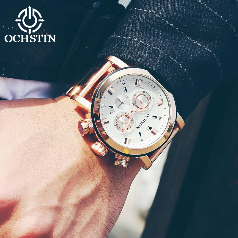 OCHSTIN Sports Trend Hot Model Mariner Series 2024 Men's Quartz Watch Wristwatch Multifunction Quartz Movement