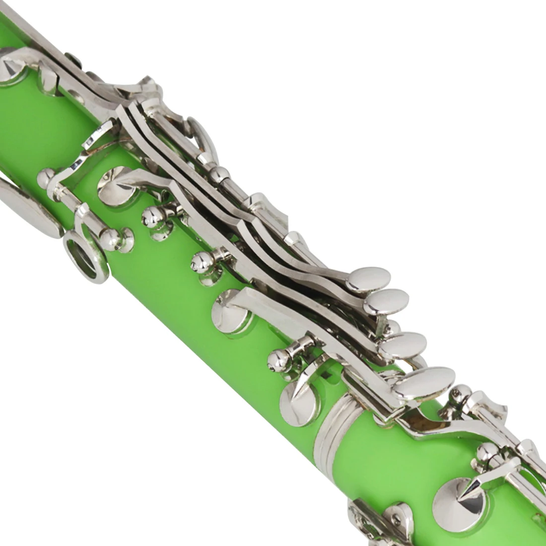 SLADE Clarinet 17 Key Falling Tune B Green Clarinet ABS Silver Plated Silver Key Bakelite Material with Accessories