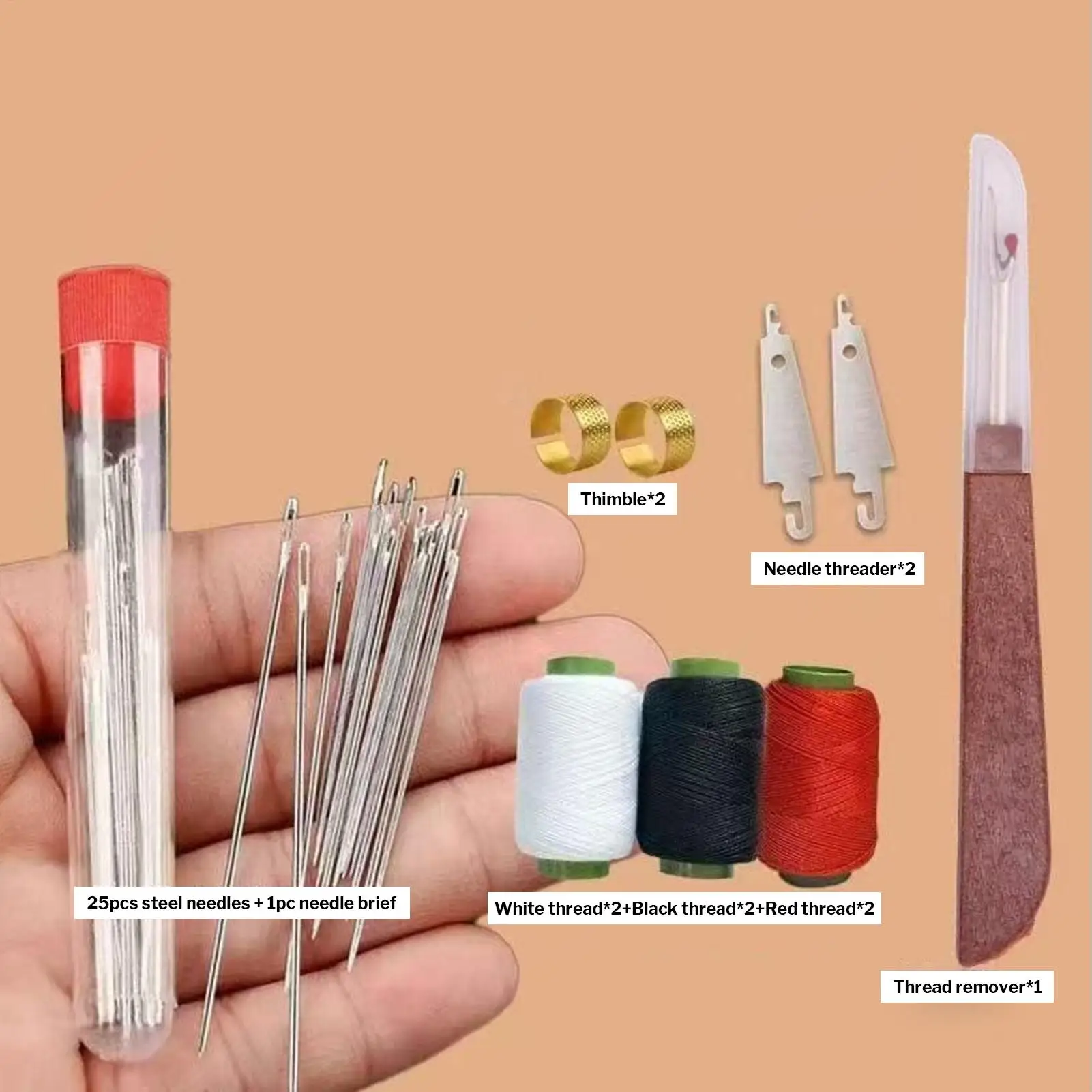 new Travel sewing kit Hand Sewing Kit Needle and Thread Tools Multifunctional Set of 37 Sewing Kit for Tailors Beginners women