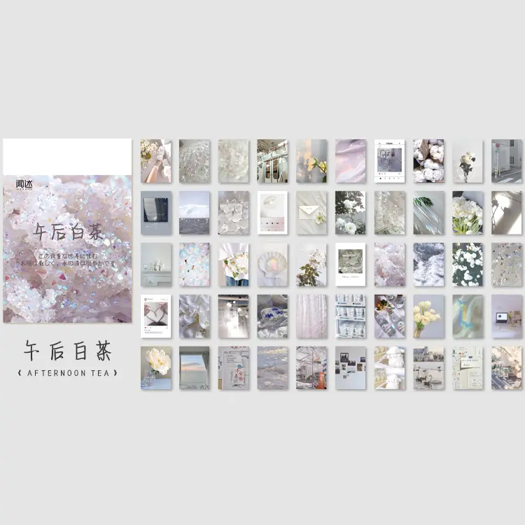 50sheets 50 Patterns Washi Paper Ins Stickers Book Aesthetic Scenery Sticker for Scrapbooking Journals Album Diary DIY Paers - Image 21