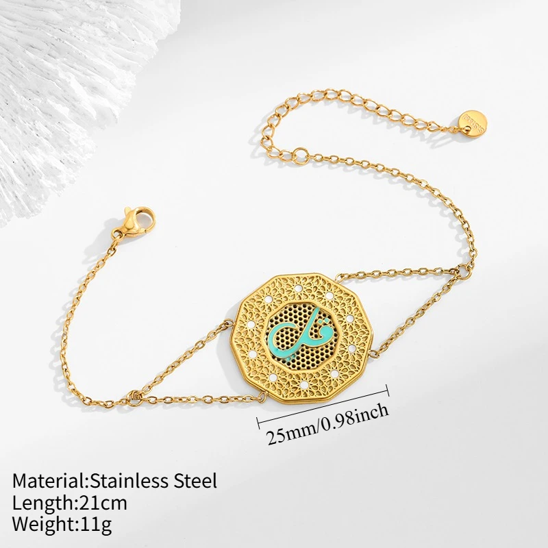 PRISCA | Neue Geometrische Halskette Edelstahl Frauen Trendy Überzogene Gold Schmuck Party Arabischen Heißer Verkauf Großhandel – Detail 24