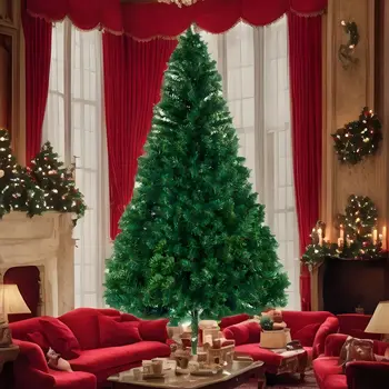 Christmas Tree, PVC Blades, Sturdy Metal Base, Home shopping mall party Christmas Decorations 1