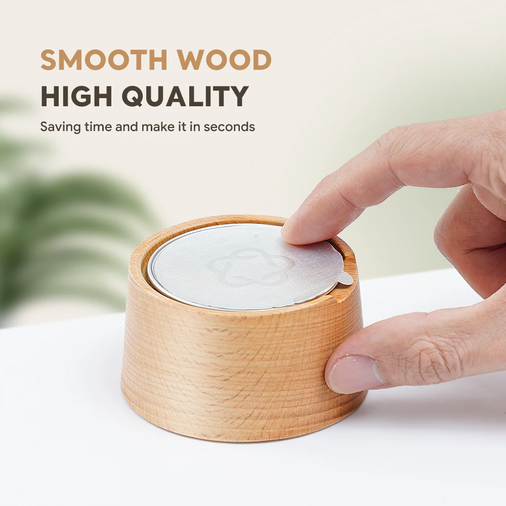 Base Per Capsule Riutilizzabili In Legno Per Capsule Originali Vertuo Cialde Guarnizioni In Foglio Di Alluminio Kit Coperchio Accessori Per Caffè