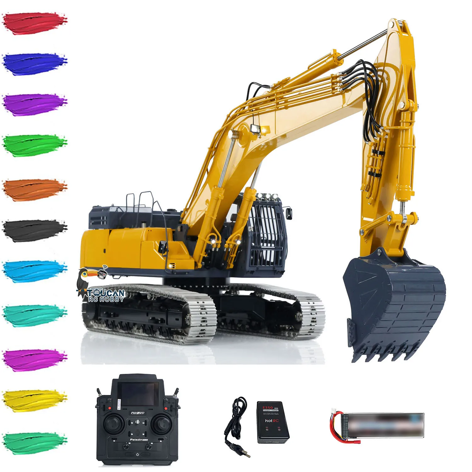 1/14 AOUE-SK500 LESU Hydraulic RC Excavator RTR Radio Control Digger Engineer Vehicles Finished Light Truck Car Toys Model 2
