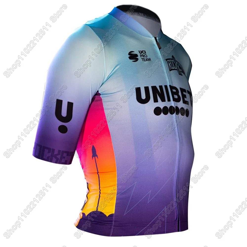 Unibet Tietema Rockets Team Cycling Jersey Set Mens Clothing Road Bike Suit Mountain Bicycle Shirt Bib Shorts MTB Maillot