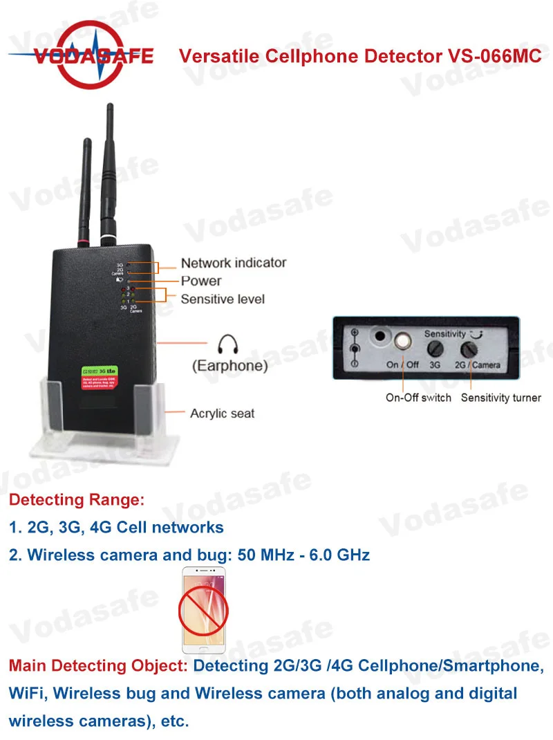 RF signal detector gsm cell phone wireless bug signal detector signal detector