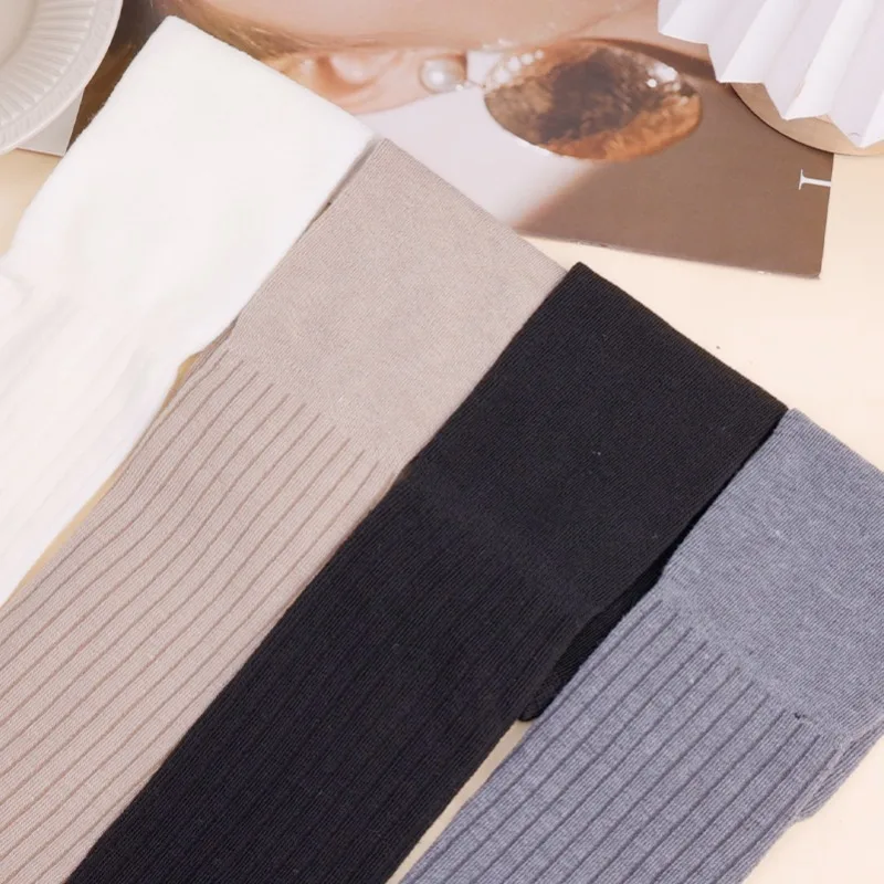 Winter Extended Stripe Stockings Women Versatile Soft Long Warm Socks Girls Elastic Thick Hosiery Outdoor Polyester Thermal Sock