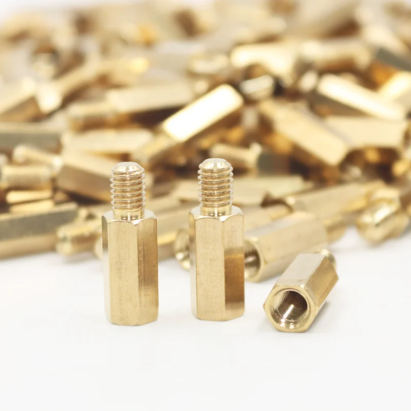 390/set Hex Brass Male Female Standoff Board Rack Stud M3 Hexagon Threaded Pillar PCB Column Motherboard Spacer Bolt Screw Nut screw bolt nut set copper brass standoff screws
