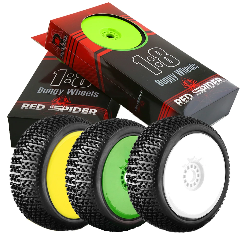 4 Pz 1/8 Rc Auto Da Corsa 116Mm * 45Mmoff Road Buggy Pneumatici Ruota 17Mm Mozzi Esagonali Per Hsp Jingshang Mp10 Feishen Hongnuo Generico R81
