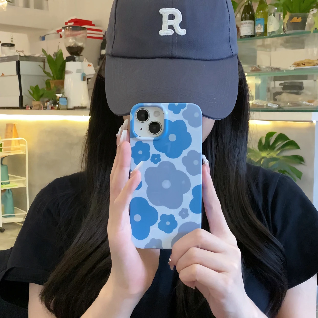 Blue Blossom IntInclusive Phone Case for iPhone