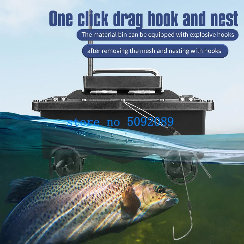 16 GPS Auto Return RC Fishing Boat 600M Lighting Fixed Speed Cruise Unhooking Waterproof Electric Remote Control RC Bait Boat 6