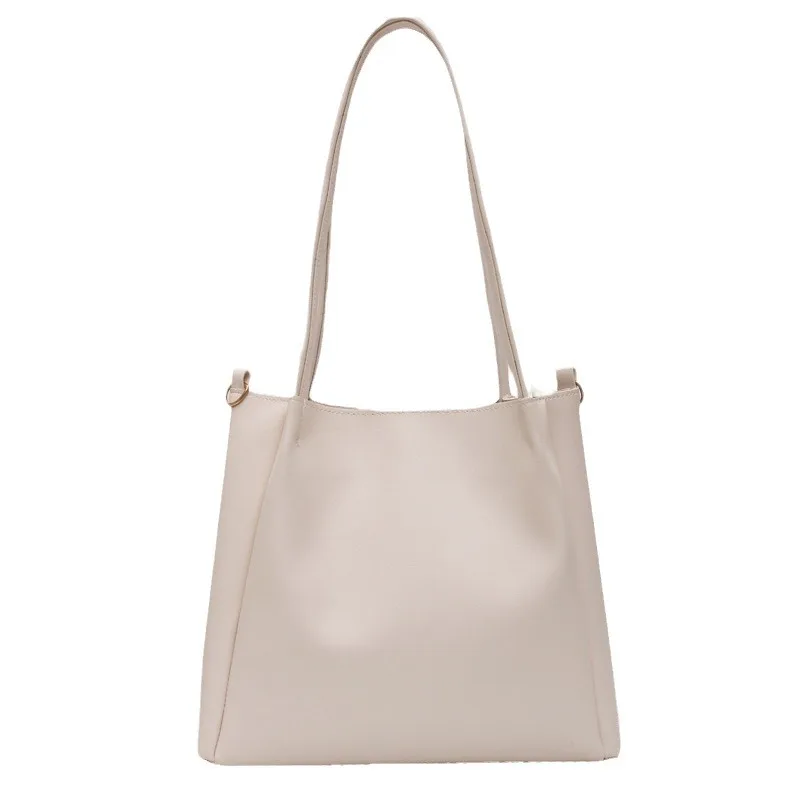 

Сумка на плечо женская из экокожи, саквояж кросс-боди большой вместимости, однотонный саквояж в винтажном стиле, 2024