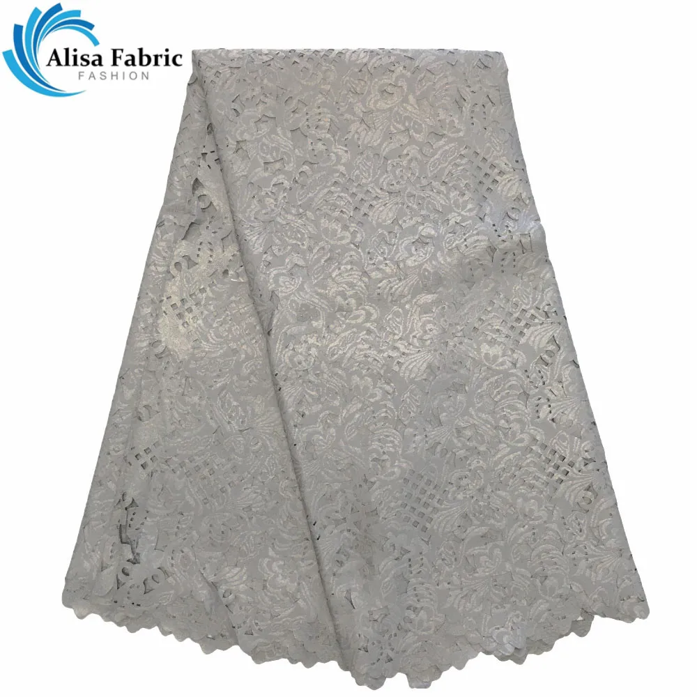 Embroidered Lace African Lace Fabric White High Quality French Fabric Mesh Nigerian Fabrics For Wedding Dress