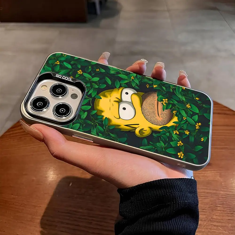 Silver Homer Simpson Phone Case – Funny Cartoon Protective Cover