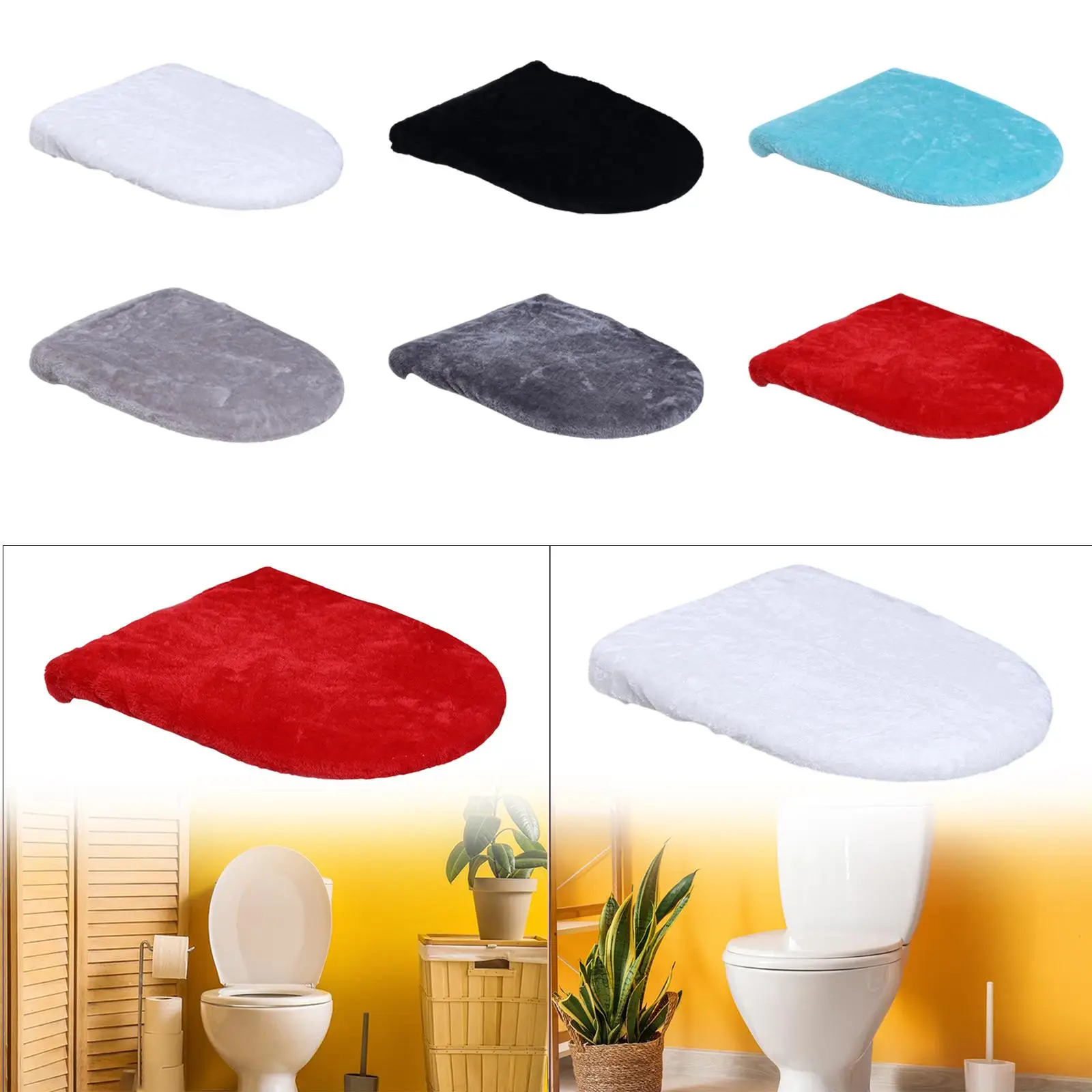 Toilet Lid Seat Cover Toilet Seat Mat Lightweight Washable Seat Cushion Absorbent for Bathroom Traveling Apartment Bar