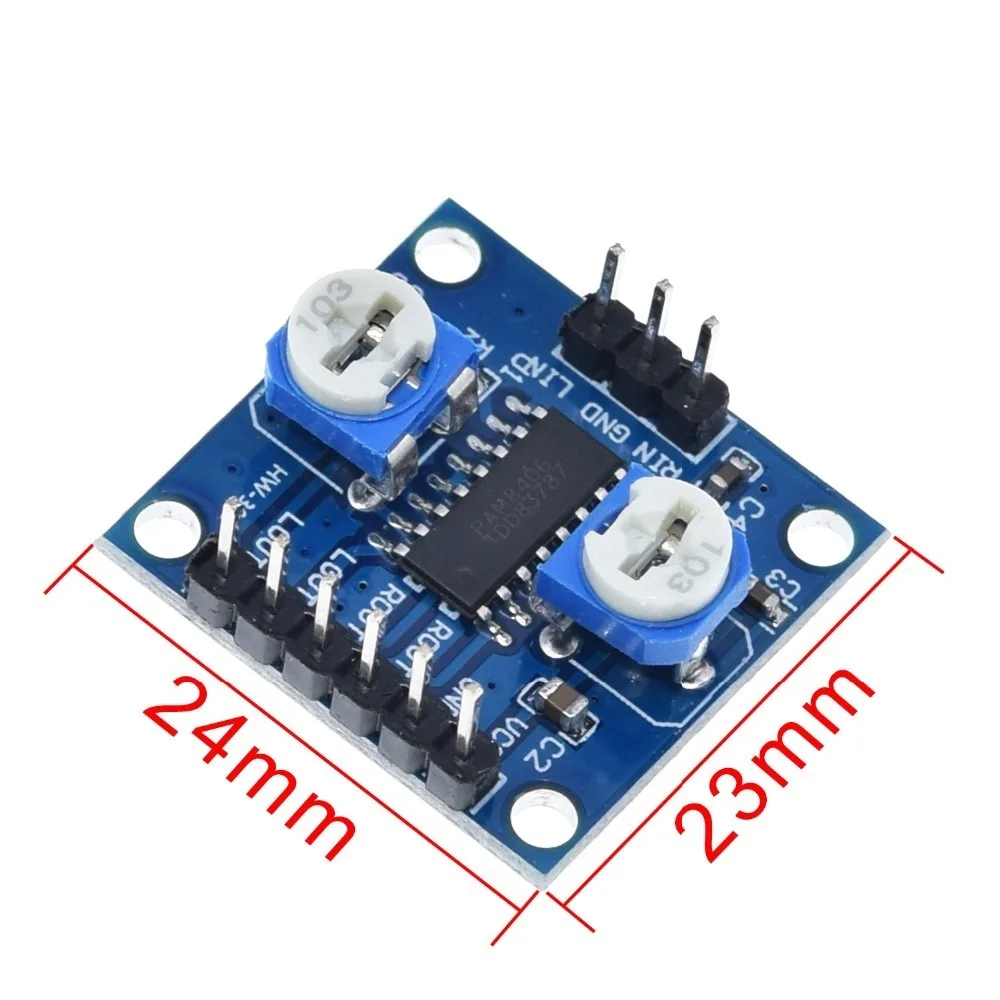 TZT 1/3PCS Digitalverstärkerplatine mit Lautstärkepotentiometer 5Wx2 Stereo M70 PAM8406 – Detail 9
