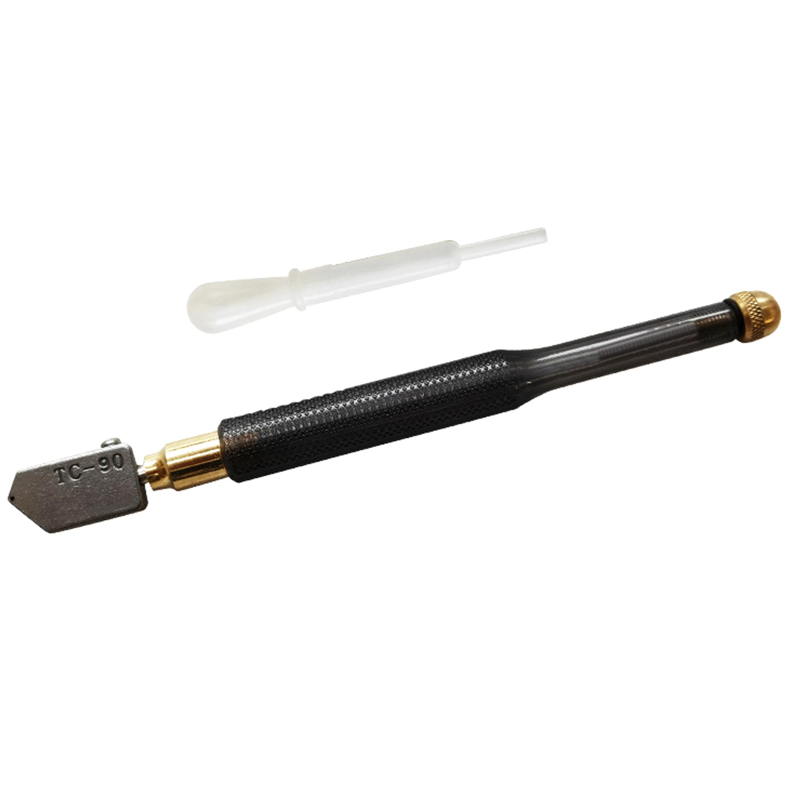 TC-90 Glass Cutter Diamond Cutter Head Steel Blade Straight Cutting Self-oiling 2-8mm Anti-skid Handle for Manual Tool Cutting 4