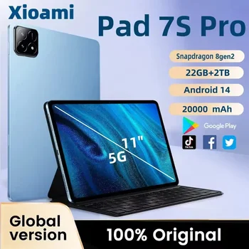 2025 New Xioami Pad 7s pro Tablet Global Version Android Tablets 10.1 Inch HD 20000mah 22GB 2TB Tab 5G Dual SIM WIFI For Kids PC 1