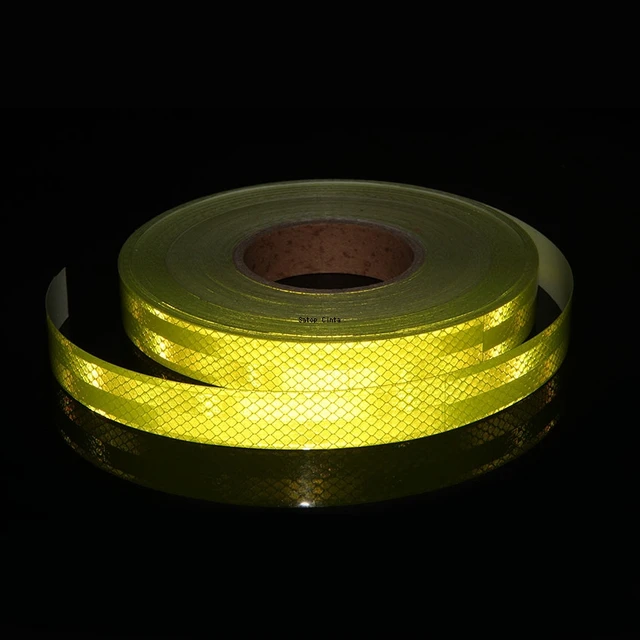 Nastro Adesivo Riflettente Nastro Riflettente Autoadesivo Ad Alta Visibilità - Colori Bianco, Rosso, Blu, Giallo, Vinile Strisce Catarifrangenti Adesive - Foto 5