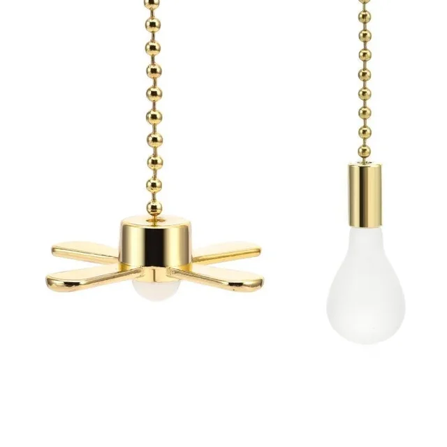 Set 2 Catenelle Per Ventilatore Da Soffitto - Prolunga Pendente Decorativa Con Sfera Perline