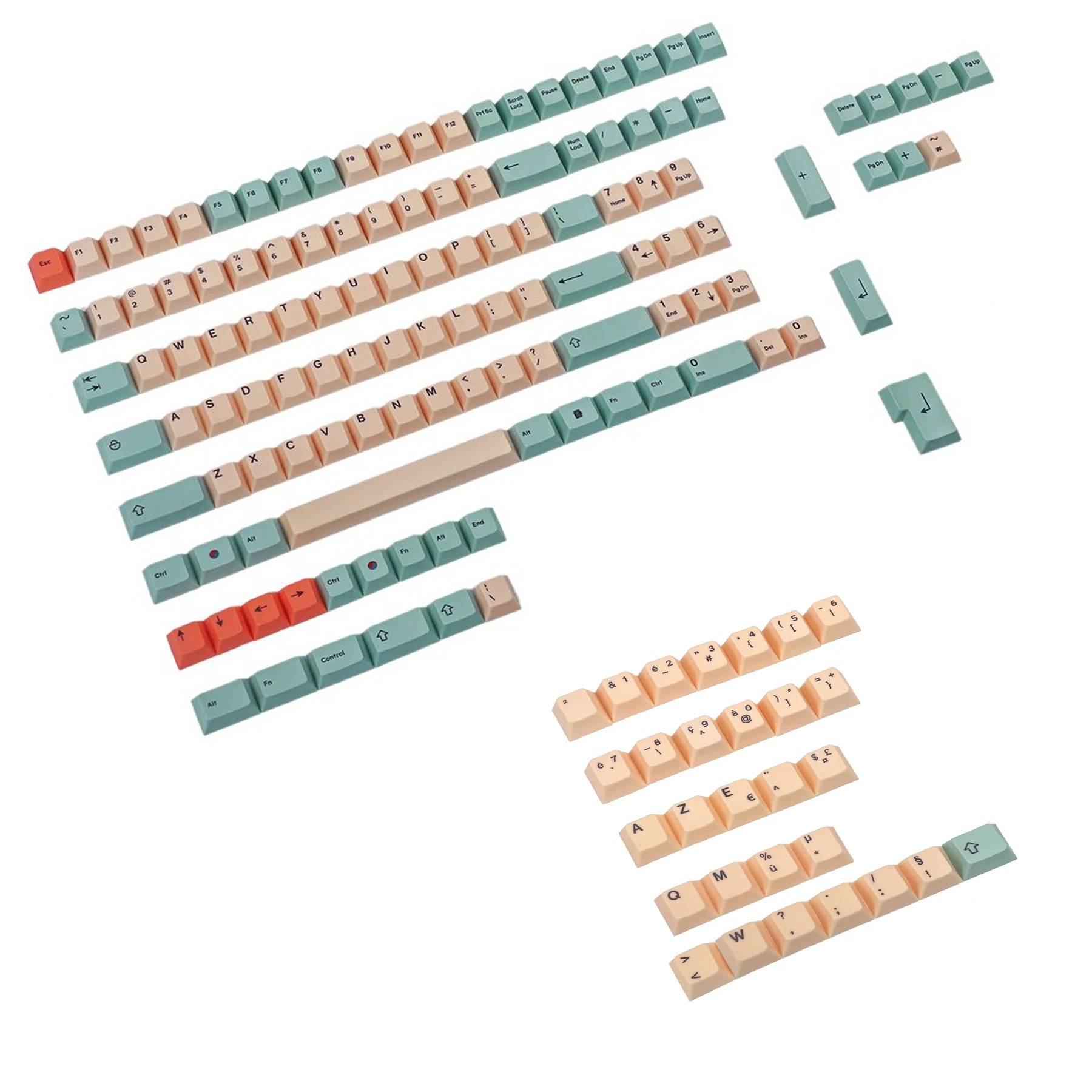 Hami Melon Dye-sub Pbt Keycaps para Interruptores mx Alemão Espanha Reino Unido Francês Iso 104 87 61 Filco Ymd96 Kbd75 Fc980m Id80 125 - Imagem 3