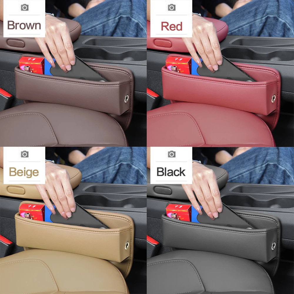 5pcs Car Seat Crevice Storage Box PU Leather Car Organizer Auto Console  Side Seat gap filler Car Interior accessories wholesale - AliExpress