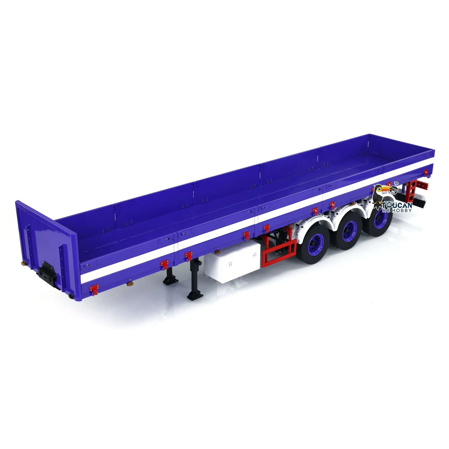 3 Axles 1/14 Metal Semi Trailer Spare Parts Accessories for Toys Remote Control Tractor Car RC Dump Trucks Vehicle THZH1996 4