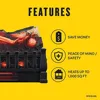 Electric Log Set 1,000 Sq Ft Heater, Faux Logs Insert with Infrared Flames for Existing Fireplaces, Remote Control Included 5