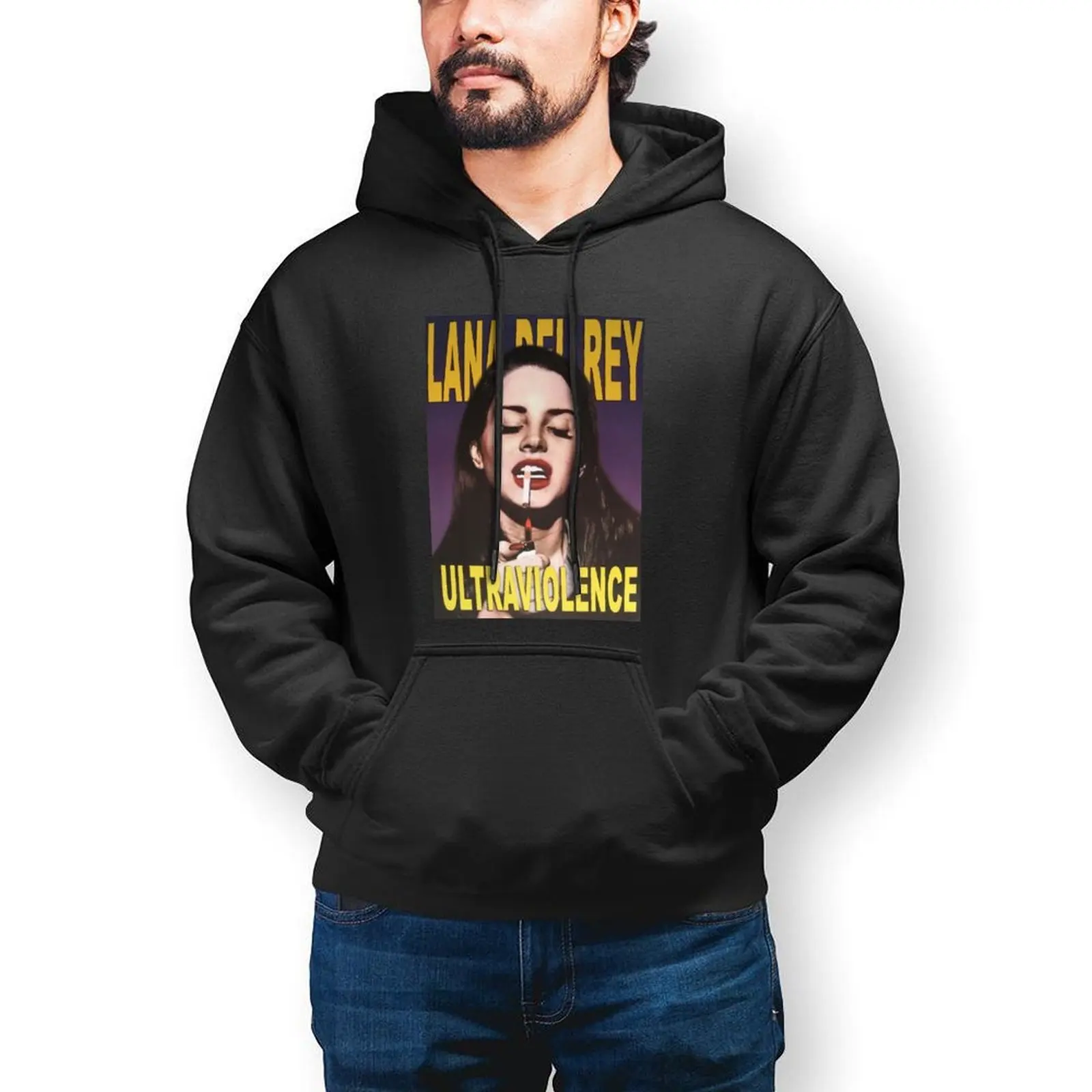 

Smoking Lana Ultraviolence Casual Hoodies Ray Music Cotton Hooded Shirt Long Sleeve Street Style Oversize Pullover Hoodie Gift
