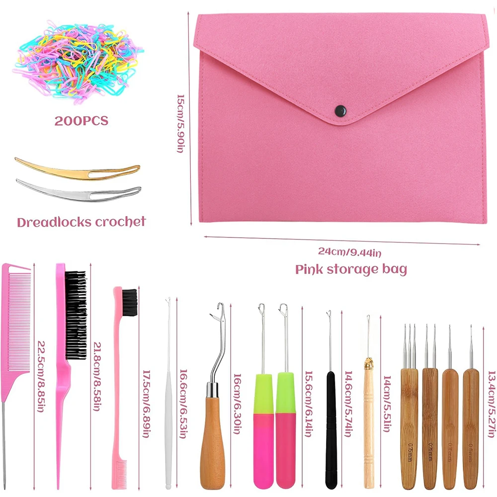 Premium Dreadlock and Hair Braiding Crochet Hook Kit - Versatile and Precise Tools
