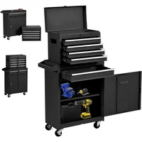 Big Tool Chest with Drawers and Wheels Tool Cabinet  Removable Rolling with Lockable Drawers for Mechanics Garage Workshop 1