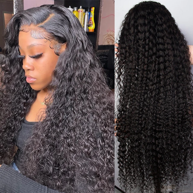 Water Wave Lace Front Wig Full Lace Front Human Hair Wigs For Black Women  30 34 Inch HD Wet And Wavy Loose Deep Wave Frontal Wig