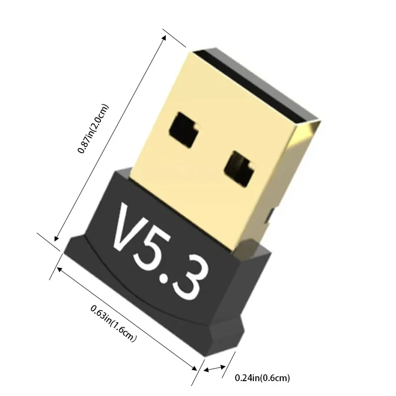 USB Bluetooth 5.3 Adapter for Desktop Computers - Drive-Free Connectivity