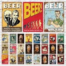 

Save Water Drink Beer Humor Text Metal Tin Sign Bar Pub Kicthen Wall Plate Painting Decor Retro Shabby Rust Plaques Pin Up Signs