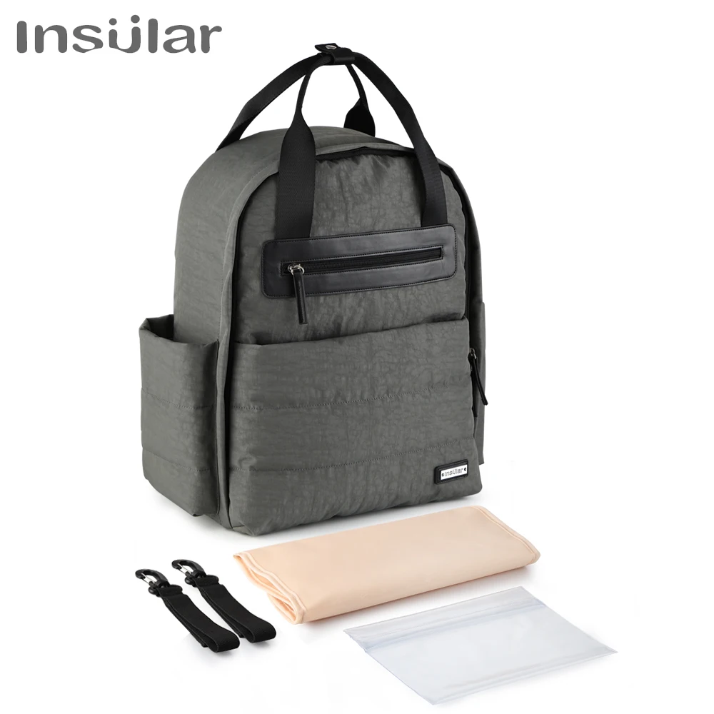 

Insular Fashion Mummy Maternity Mother Bag Multi-function Diaper Bag Backpack Nappy Baby Bag with Stroller Straps For Baby Care