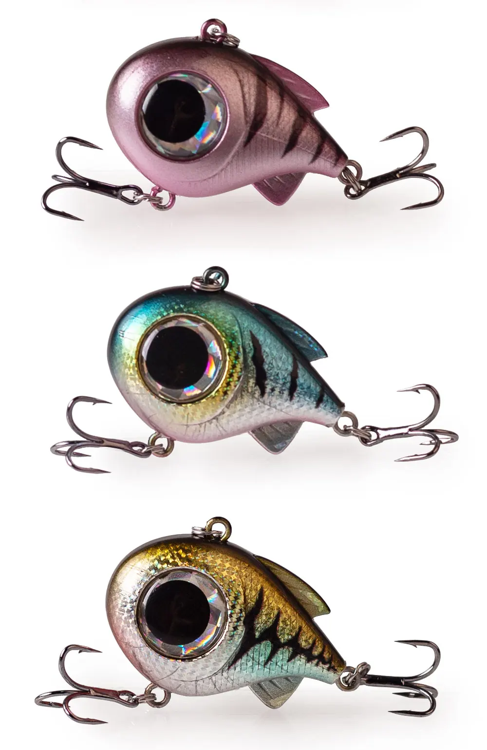 Haanlin 5 Stück/Box Big Eyes VIB 4cm/1,57 Zoll/8,5g Angelköder Sinkende Vibrations-Rasselkugel Künstliche Hartköder Bass-Angelzubehör – Detail 9