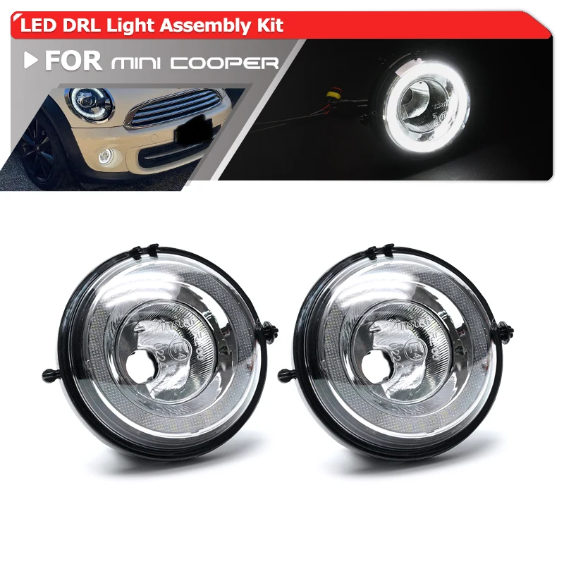 LED Daytime Running DRL luz de nevoeiro, Halo Ring Kit para Mini Cooper