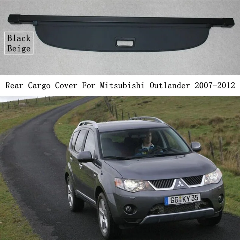 

Задняя крышка для груза для Mitsubishi Outlander 2007 08 2009 2010 11 2012, защитный экран для багажника, занавеска, разделение, тонировка