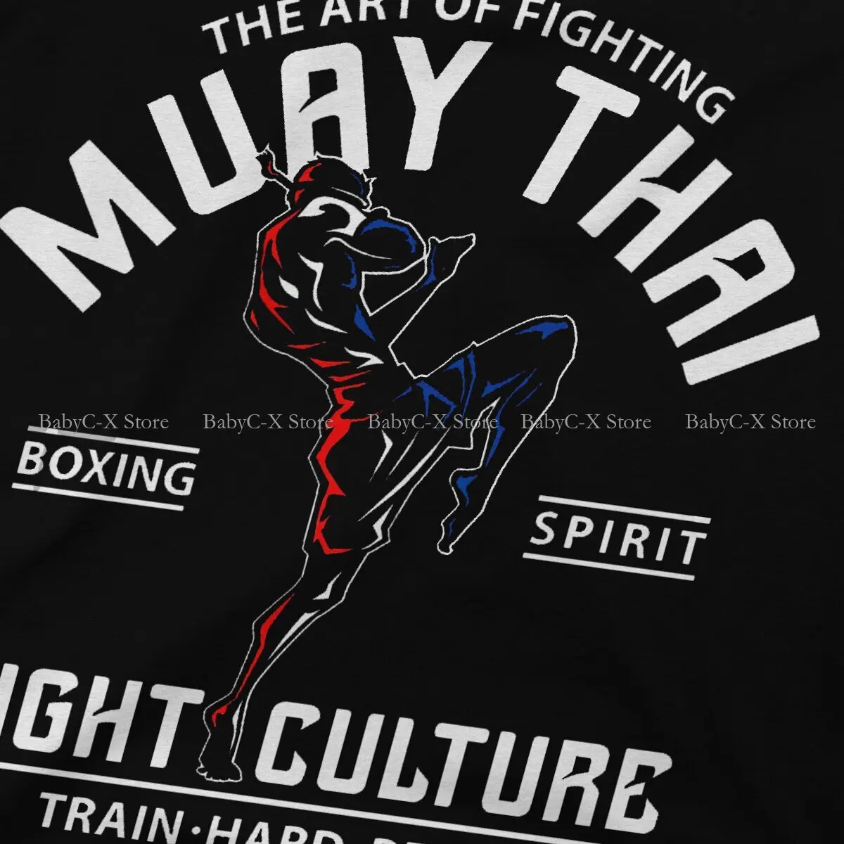 Kickboxing Martial Arts Retro Design Graphic TShirt Muay Thai Boxing Box Printing Streetwear Leisure T Shirt Male Polyester