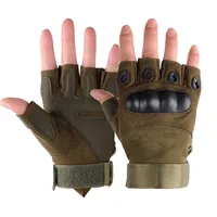 Tactical Hard Knuckle Half finger Gloves Men's Combat Hunting Shooting Paintball Duty - Fingerless - Image 5