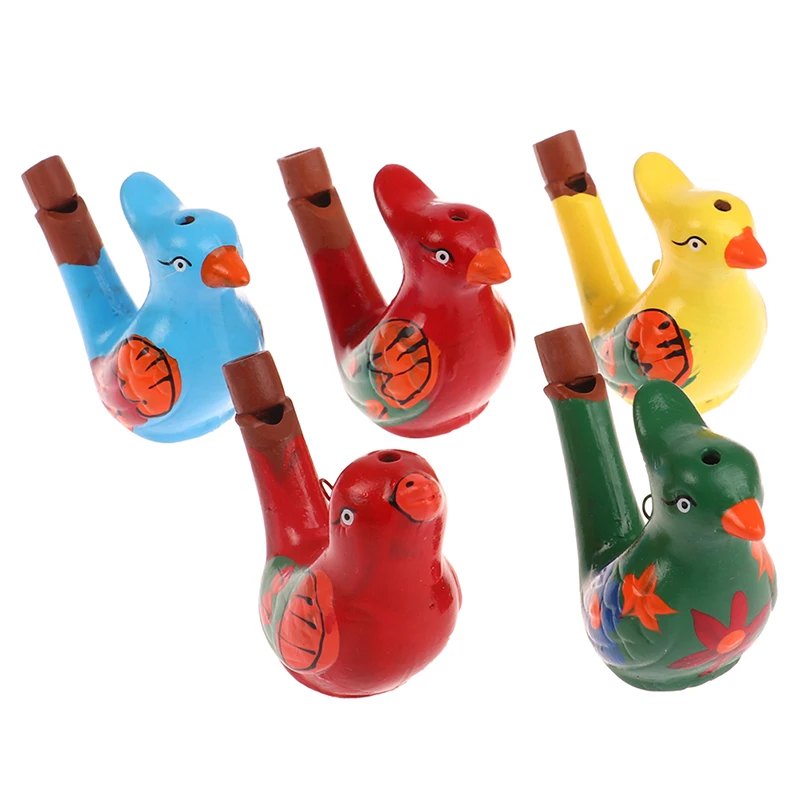 Coloured Drawing Water Bird Whistle for Kid Early Learning Educational Children Toy Musical Instrument Bathtime Musical Toy educational toy whistle toys