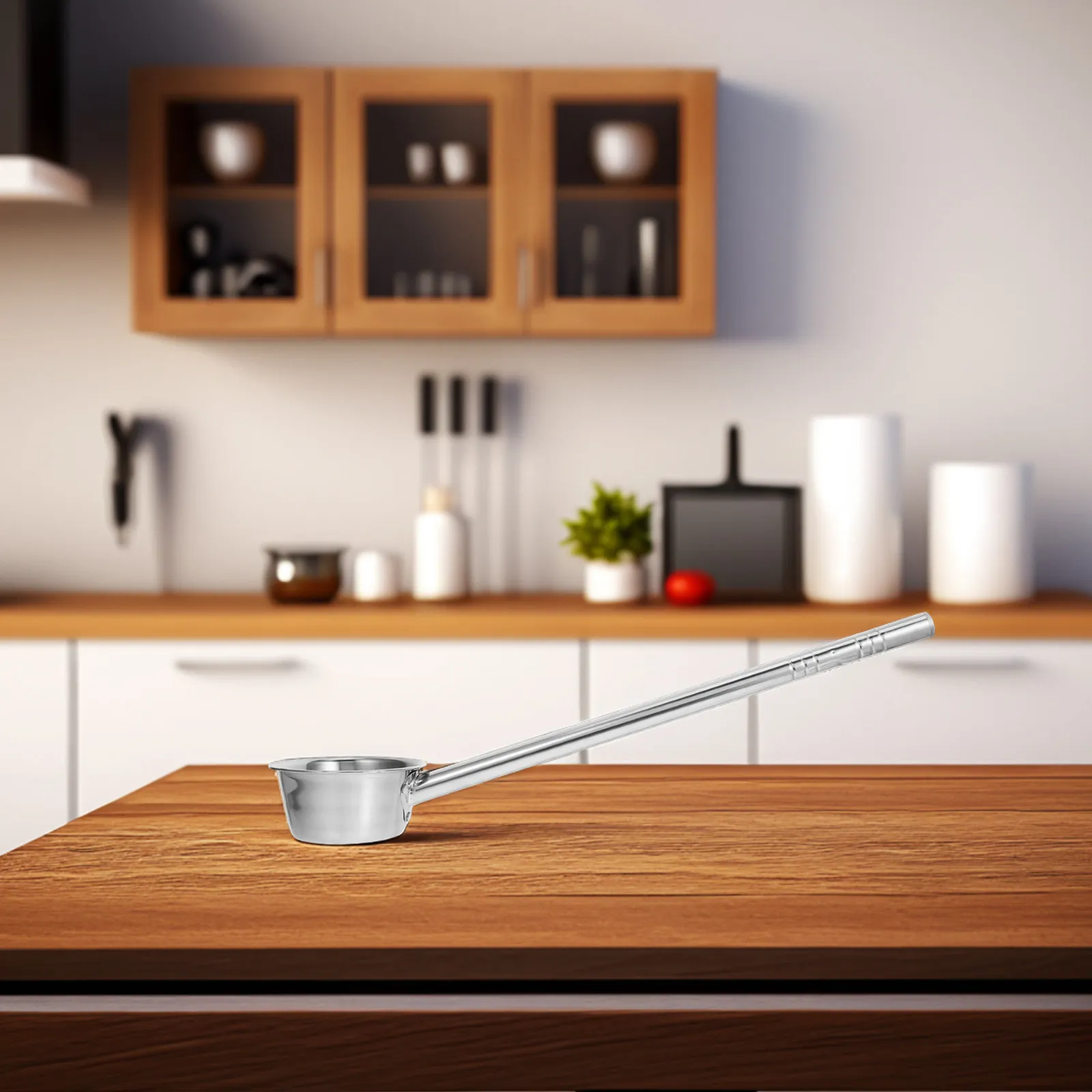 전문가용 긴 손잡이 스테인리스 물주걱 (정원 물주기, 꽃/채소 물주기, 욕실 머리 감기용 대형 주걱)