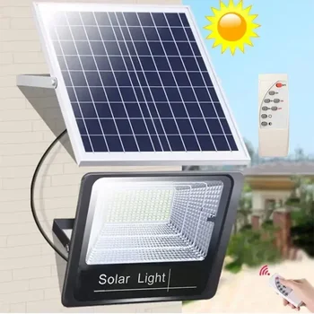 JVEE 30W Solar Flood Light with Remote, Waterproof IP67 1
