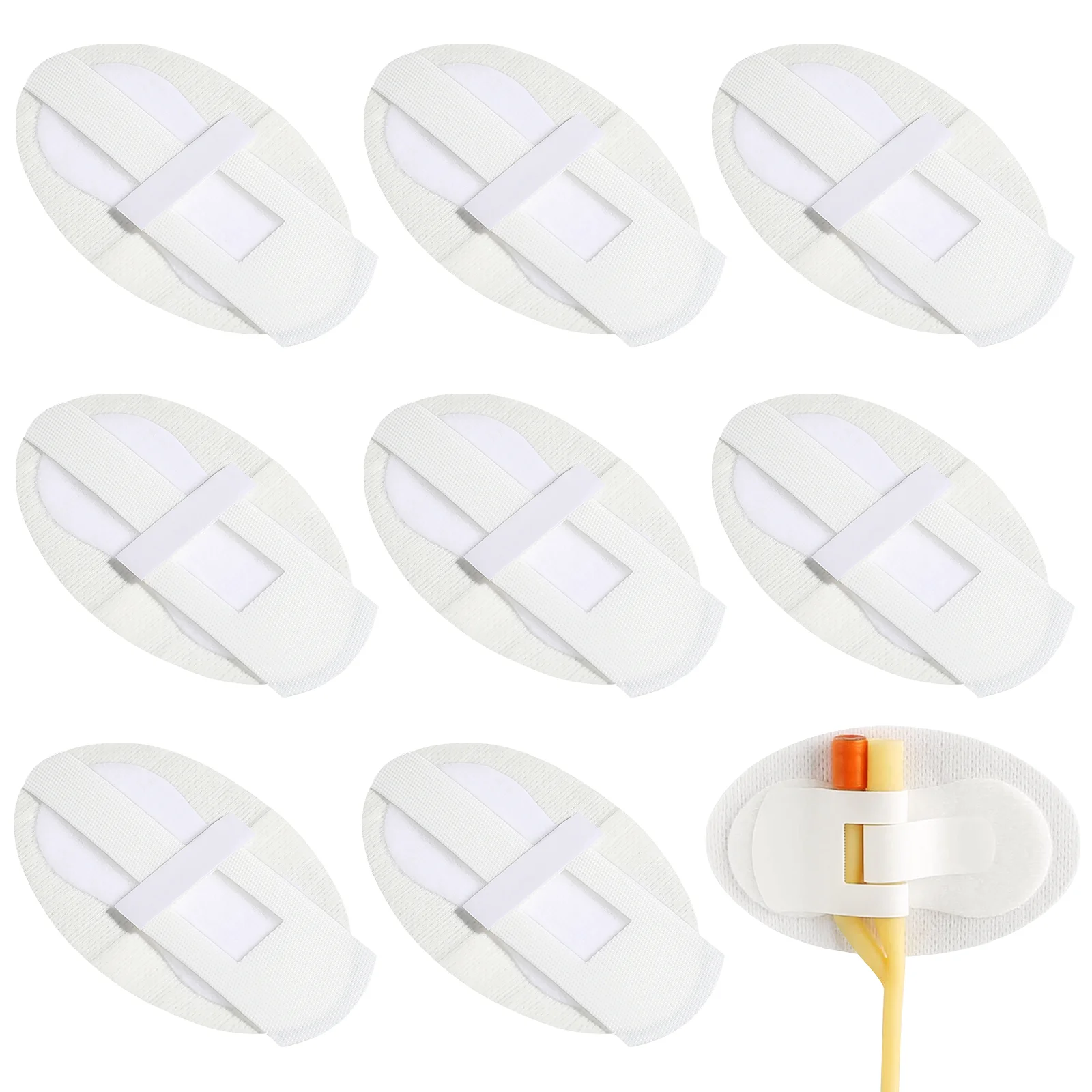 10Pcs Catheter Fixation Sticker Tube Securement Band Adjustable Strap Holder Urological Health Supplies Breathing