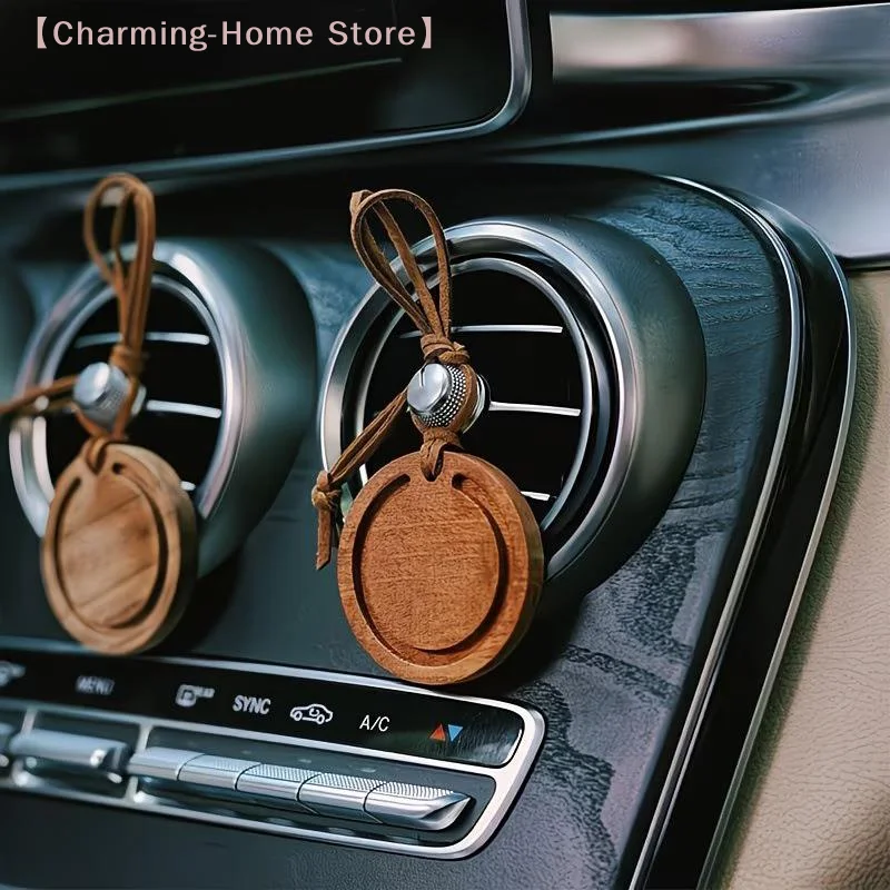 Elegant Wooden Essential Oil Car Diffuser - Minimalist Fragrance Accessory