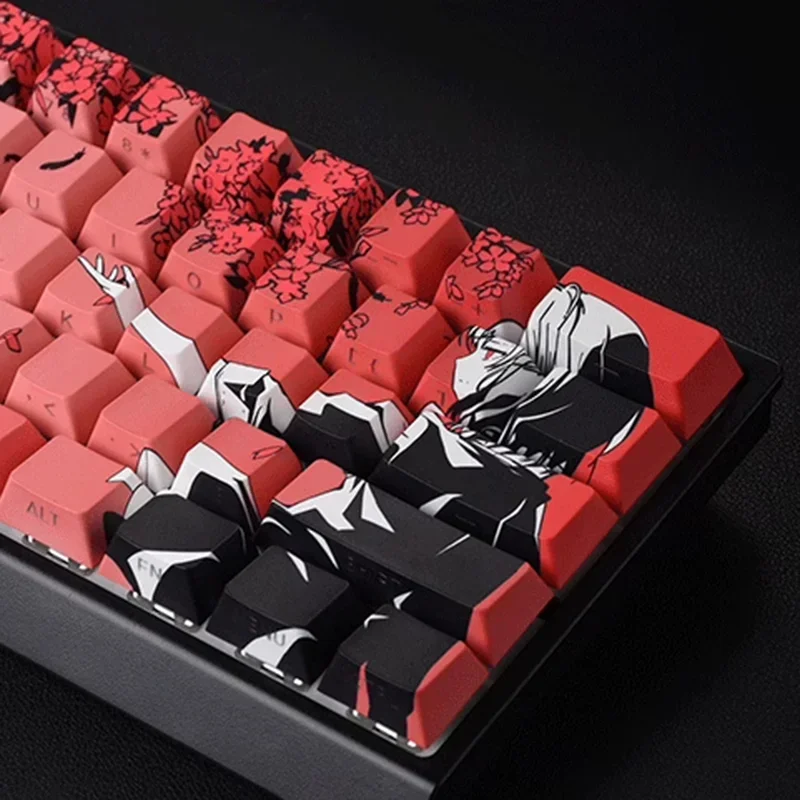 wooting60he+ raven sakuraキーキャップ wooting60he+ raven sakura